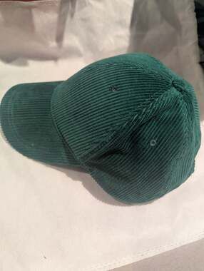 Zara Green Corduroy Baseball Cap Size M